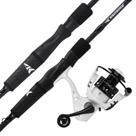 Combinação de vara e molinete de pesca KastKing Crixus Spinning & Baitcaster Combinação de vara e molinete de pesca KastKing Crixus Spinning & Baitcaster
