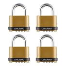 Combination Lock CINCINNO Heavy Duty, à prova de intempéries, pacote com 4
