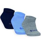 Combo 03 Pares de Meia Colors Para Bebê: Azul Marinho, Azul e Cinza 06 a 12 meses
