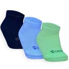 Combo 03 Pares de Meia Colors Para Bebê: Azul Marinho, Azul e Verde 06 a 12 meses Combo 03 Pares de Meia Colors Para Bebê: Azul Marinho, Azul e Verde 06 a 12 meses