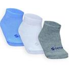Combo 03 Pares de Meia Colors Para Bebê: Branca, Cinza Mescla e Azul Bebê 06 a 12 meses Combo 03 Pares de Meia Colors Para Bebê: Branca, Cinza Mescla e Azul Bebê 06 a 12 meses