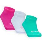 Combo 03 Pares de Meia Colors Para Bebê: Branca, Pink e Verde Jade 06 a 12 meses