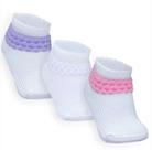 Combo 03 Pares de Meia Persa Para Bebê: Lilás, Rosa e Branca 0 a 06 Meses