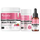 Combo 03 produtos l Reforce Hair l Colágeno Hidrolisado l Biotina liquida l PURAFOR QUALITY l cuidados com a Pele Cabelos e unhas