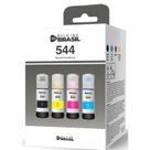 Combo 04 refil de garrafas de tintas compatível T544 - T544520-4P para impressora Epson Epson