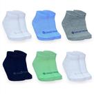 Combo 06 Pares de Meia Colors Menino: Branco, Cinza, Azul, Azul Marinho e Verde 06 a 12 meses