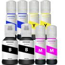 Combo 08 refil de Tintas Compativel T504 para Impressora jato de tinta L6171 L6191