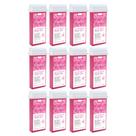Combo 12 refil cera roll on rosa 100g depilação depilflax