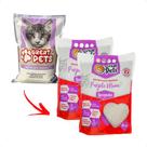 Combo 2 Areia Bentonita Esférica Premium Lavanda Great Pets para Gatos - 4 Kg