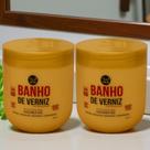 Combo 2 Banho de Verniz Capilar 500ml com Óleo de Coco Hidratação Profunda, Brilho Intenso e Redução de Frizz