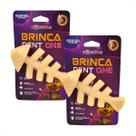 Combo 2 Brinquedo Osso Bamboo Brinca Dent One Sabor Bacon - Peixe - Único
