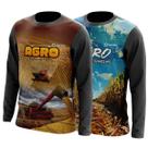 Combo 2 Camisas Agro Masculinas Manga Longa Proteção Uv Respirável Colheitadeira Milho Soja Boi