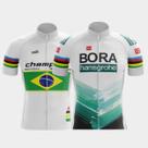 Combo 2 Camisas Premium de Ciclismo Masculinas Zíper Total 3 Bolsos Traseiros Proteção Uv Manga Curta