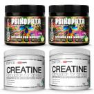 Combo 2 Creatinas Pura 100g e 2 Pré Treinos Psikopata Limão 100g
