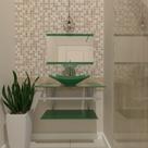 Combo 2 em 1 gabinete de vidro 60cm ac com cuba quadrada + torneira ibiza - verde Combo 2 em 1 gabinete de vidro 60cm ac com cuba quadrada + torneira ibiza - verde