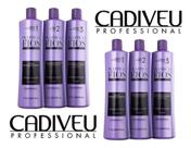 Combo 2 Kit Escova Progressiva Cadiveu Plástica dos Fios Selagem Térmica 3x1000ml