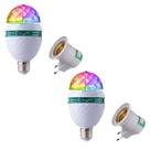 Combo 2 Lâmpada Led Globo Colorida Giratoria Festa 110v/220v