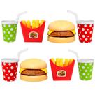 Combo 2 Lanches Hambúrguer 2 Batatinhas 4 Refri de Brinquedo