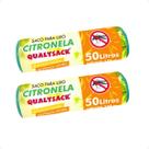 Combo 2 Saco De Lixo Pia e Banheiro com Aroma Citronela 30 Un - 50L