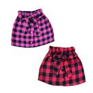 Combo 2 Saias Infantil Modinha Roupa Xadrez De Blogueirinha