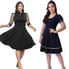 Combo 2 Vestidos Femininos Moda Evangélica Godê Barato