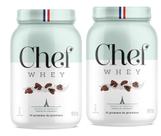 Combo 2 Whey ZeroLactose 907g Cookies de Chocolate Chef Whey