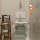 Combo 2 x 1 Gabinete de Vidro 45cm para Banheiro Cuba Quadrada - Escócia + Torneira Algarve
