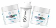 Combo 2x Creatina FX Sports Micronizada Alta Performance 300g cada com coqueteleira 600ml