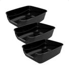 Combo 3 Bandeja Jumbox Pet Injet - Preta