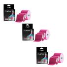 Combo 3 Fita Tapping Pós Cirurgia Bandagem 5x5cm Rosa Aktive