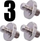 Combo 3 Parafusos Adaptador 1/4 1/4 Macho Suporte Celular no Ring Light Flash Universal Selfie Pedestal Tripé Estúdio