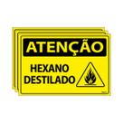 Combo 3 Placas De Sinalização Atenção Hexano Destilado 30x20 Ecom IA - SA76 F9e Combo 3 Placas De Sinalização Atenção Hexano Destilado 30x20 Ecom IA - SA76 F9e