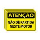 Combo 3 Placas De Sinalização Atenção Não Dê Partida Neste Motor 30x20 Ecom IA - SA63 F9e Combo 3 Placas De Sinalização Atenção Não Dê Partida Neste Motor 30x20 Ecom IA - SA63 F9e
