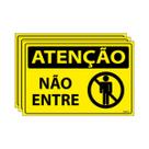 Combo 3 Placas De Sinalização Atenção Não Entre 30x20 Ecom IA - SA81 F9e