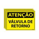 Combo 3 Placas De Sinalização Atenção Válvula De Retorno 30x20 Ecom IA - SA56 F9e Combo 3 Placas De Sinalização Atenção Válvula De Retorno 30x20 Ecom IA - SA56 F9e