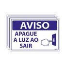 Combo 3 Placas De Sinalização Aviso Apague A Luz Ao Sair 30x20 Ecom IA - SV8 F9e Combo 3 Placas De Sinalização Aviso Apague A Luz Ao Sair 30x20 Ecom IA - SV8 F9e