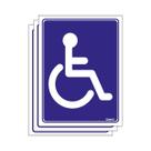 Combo 3 Placas De Sinalização Cadeirante 15x20 Ecom IA - P-29 F9e