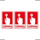 Combo 3 Placas De Sinalização Campainha 10x15 Ekomunike - S-235 F9e