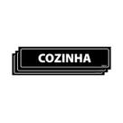 Combo 3 Placas De Sinalização Cozinha 30x7 Ecom IA - A-409 F9e