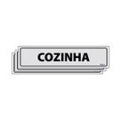 Combo 3 Placas De Sinalização Cozinha 30x7 Ecom IA - B-509 F9e