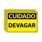 Combo 3 Placas De Sinalização Cuidado Devagar 30x20 Ecom IA - SC30 F9e Combo 3 Placas De Sinalização Cuidado Devagar 30x20 Ecom IA - SC30 F9e