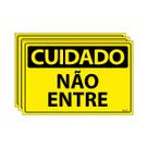Combo 3 Placas De Sinalização Cuidado Não Entre 30x20 Ecom IA - SC12 F9e