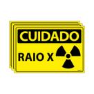 Combo 3 Placas De Sinalização Cuidado Raio X 30x20 Ecom IA - SC91 F9e