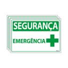 Combo 3 Placas De Sinalização Emergência 30x20 Ecom IA - SS1 F9e