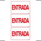 Combo 3 Placas De Sinalização Entrada 30x20 Ekomunike - S-213/2 F9e