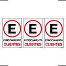 Combo 3 Placas De Sinalização Estacionamento Clientes 20x30 Ekomunike - P-2 F9e