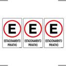 Combo 3 Placas De Sinalização Estacionamento Privativo 20x30 Ekomunike - P-3 F9e