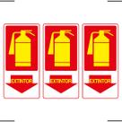 Combo 3 Placas De Sinalização Extintor 15X30 Ekomunike - X-701 F9e