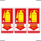 Combo 3 Placas De Sinalização Extintor A Água Madeira, Papel, Trapos E Fibras 15X30 Ekomunike - X-702 F9e