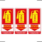 Combo 3 Placas De Sinalização Extintor ABC Pó Químico 15x30 Ekomunike - X-705 F9e